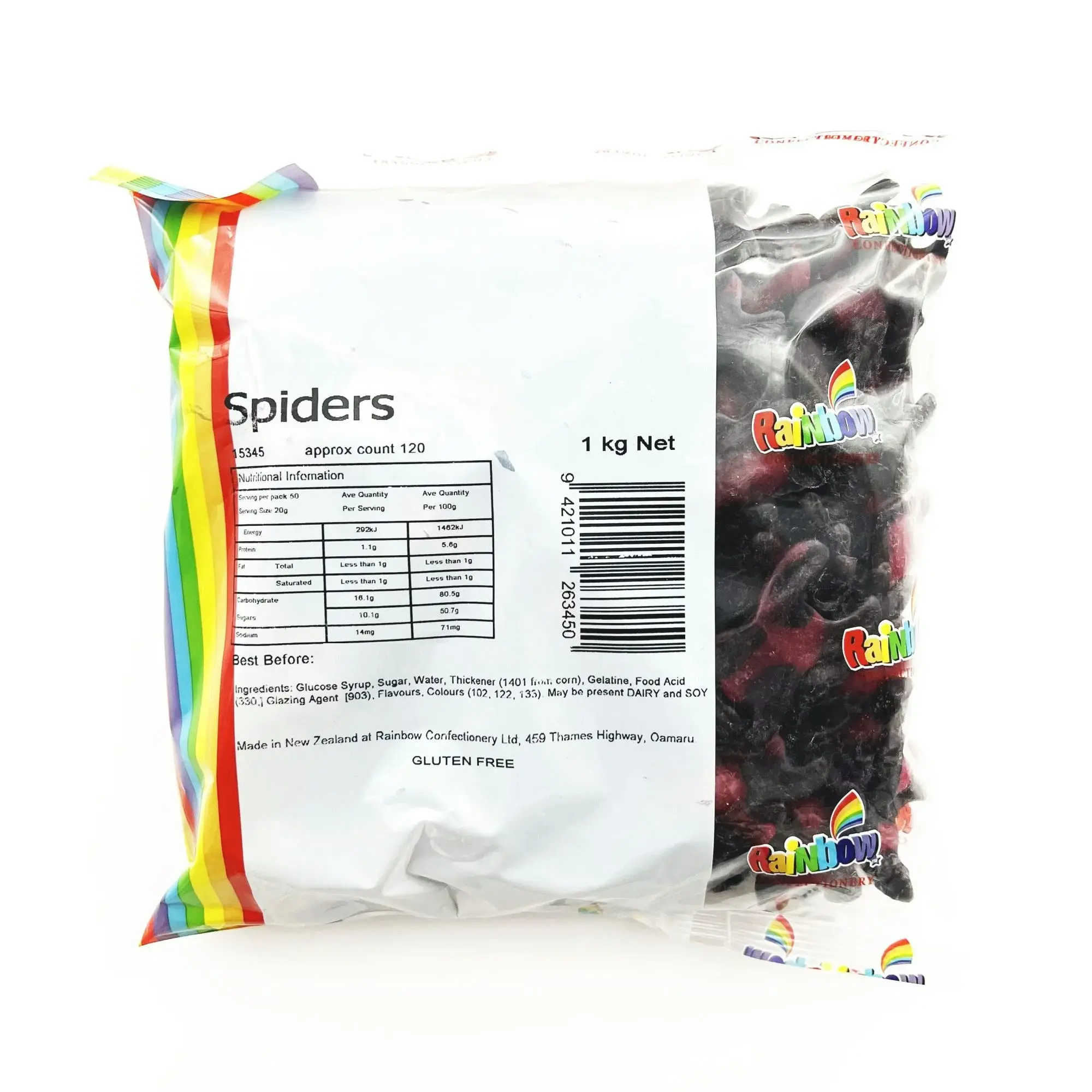 Rainbow Spiders Lollies1kg