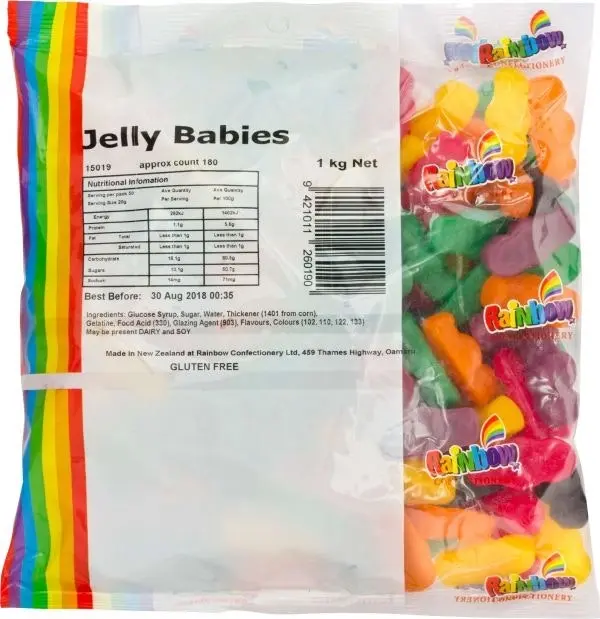 Rainbow Jelly Babies1kg