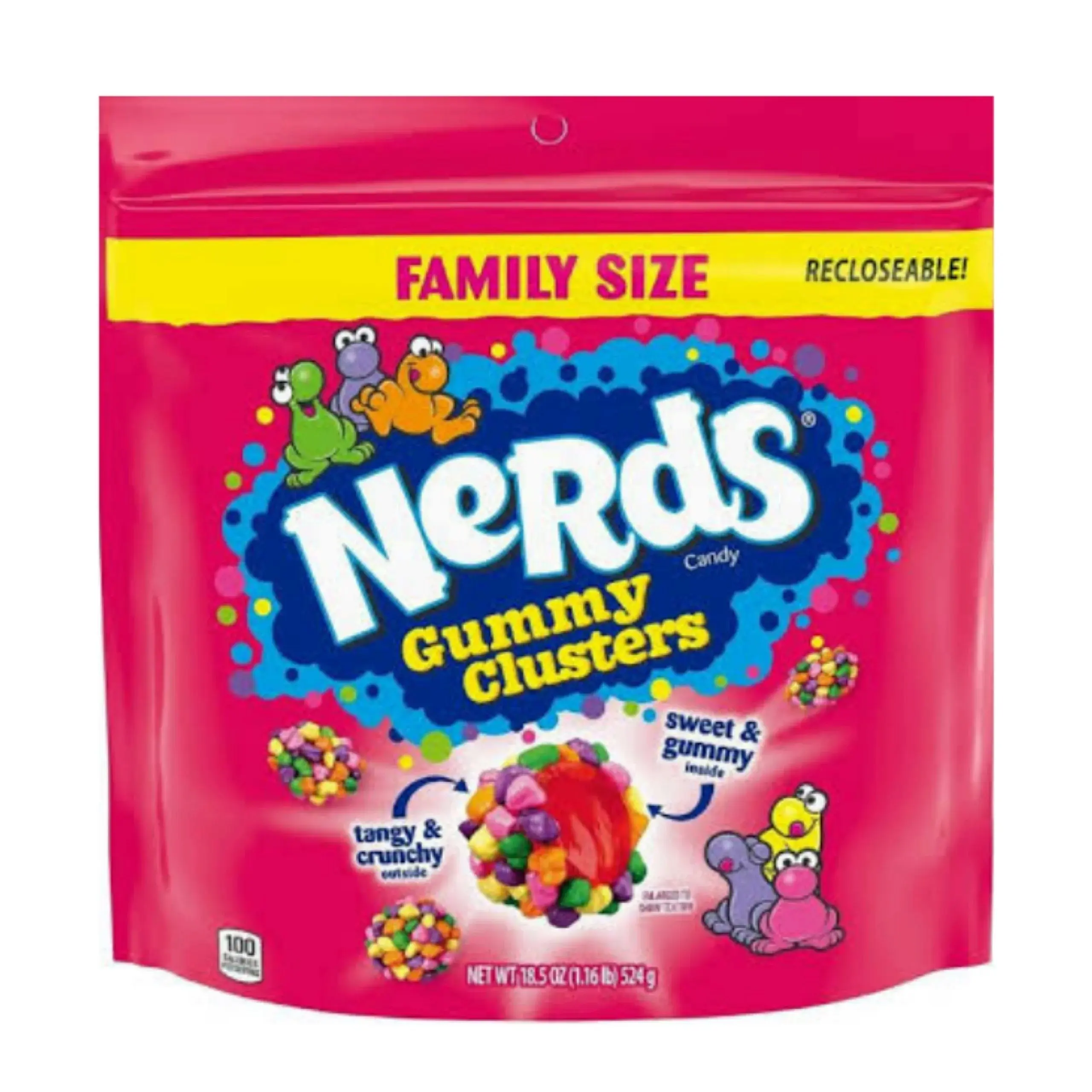 Nerds Gummy Clusters Rainbow Family Size 524g