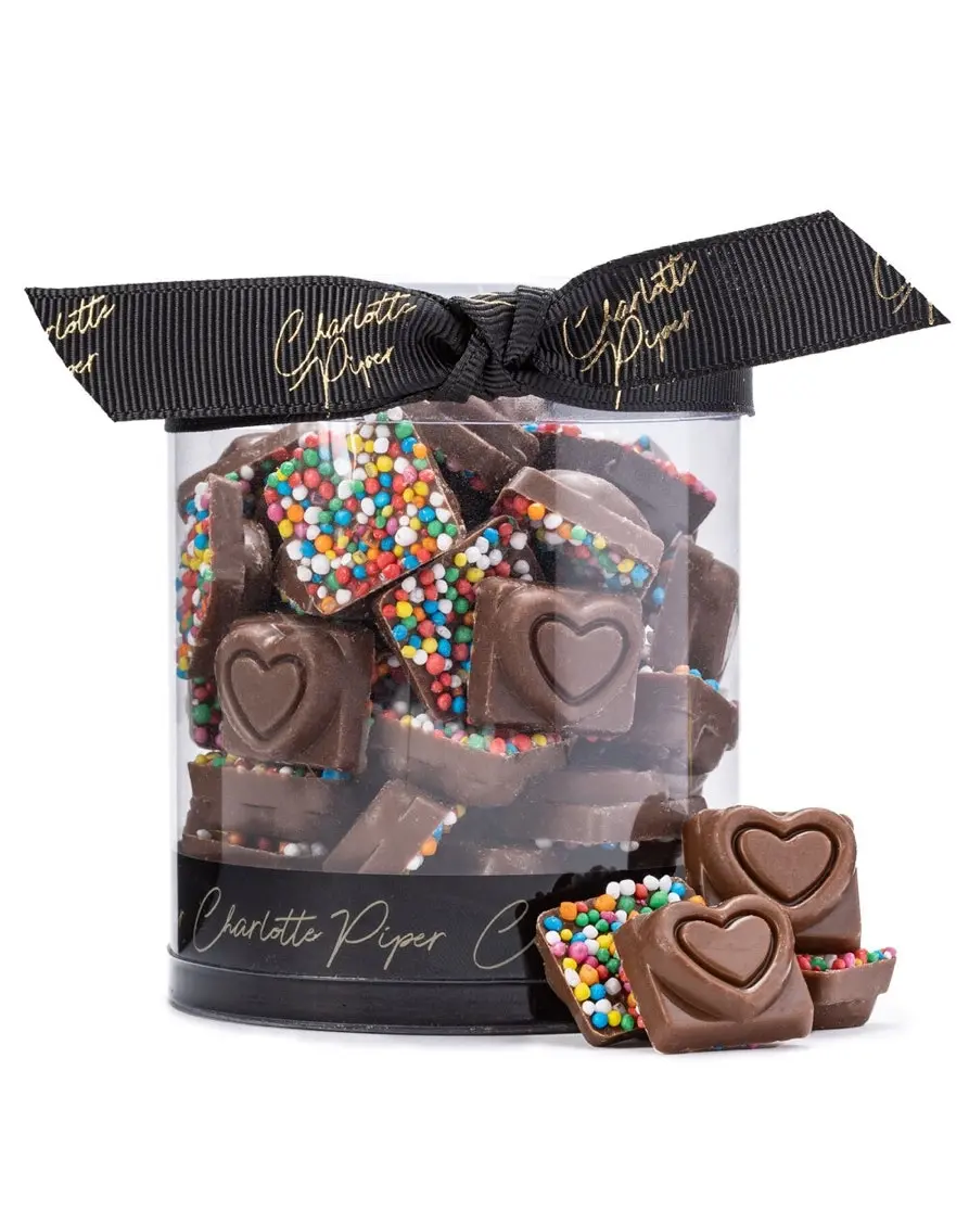 Charlotte Piper Milk Chocolate Hearts Sprinkles 130g