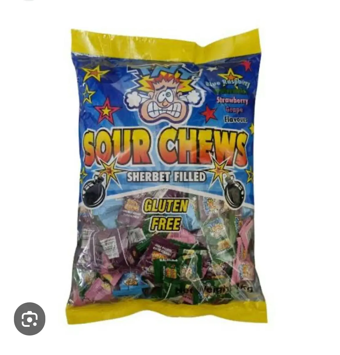 TNT Sour Chews Sherbet Filled 1kg - Gluten Free