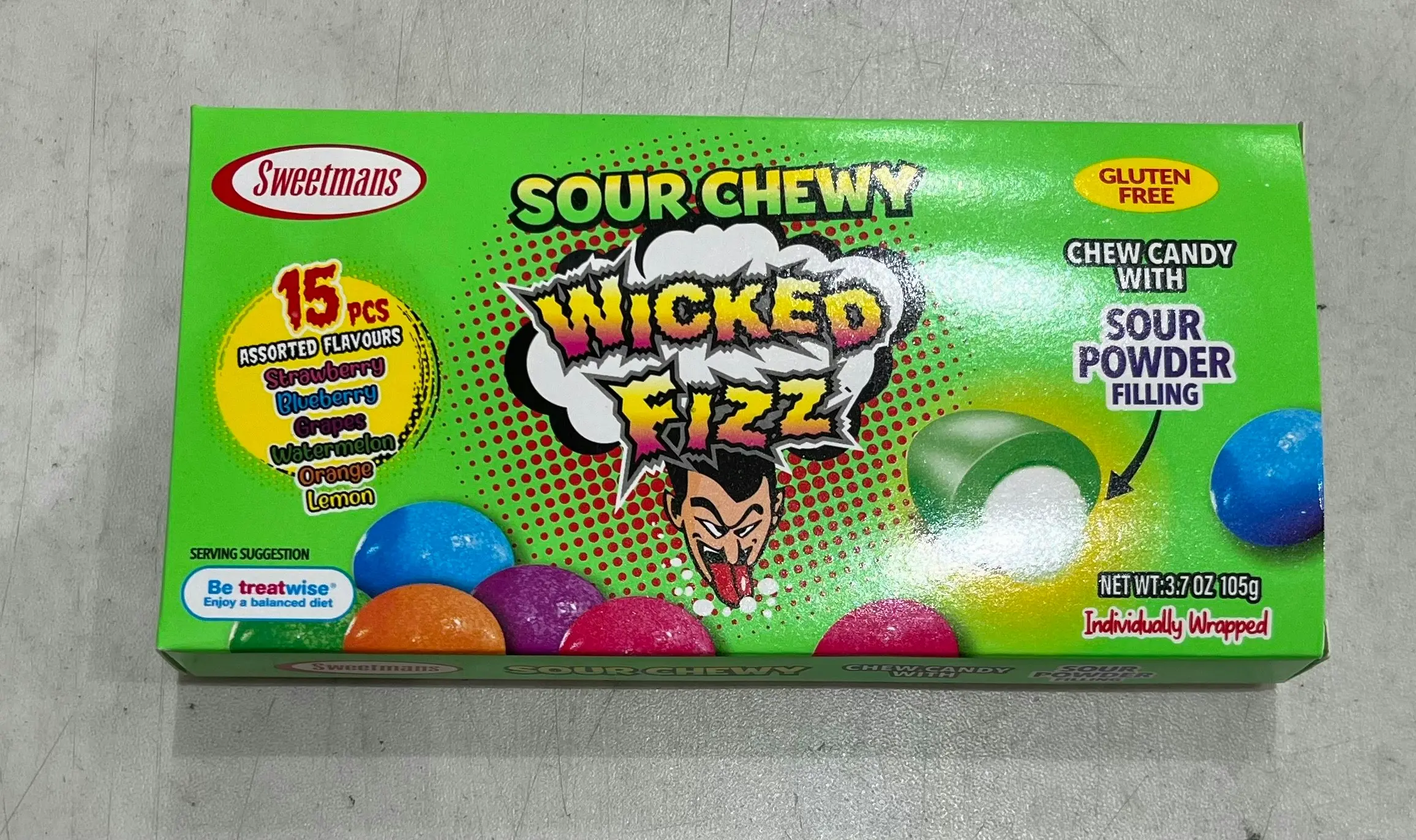 Wicked Fizz Sour Chewy Box 105g