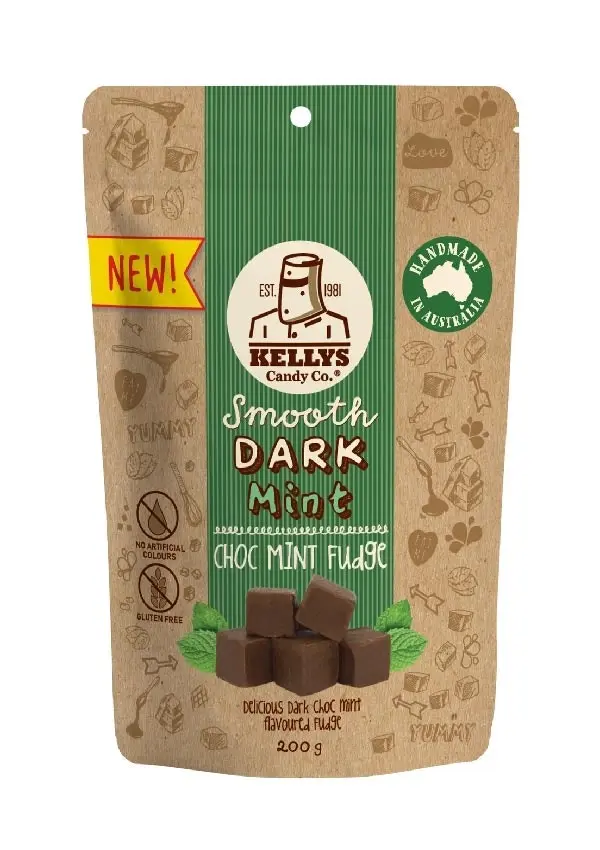 Kelly's Smooth Dark Chocolate Mint Fudge 200g