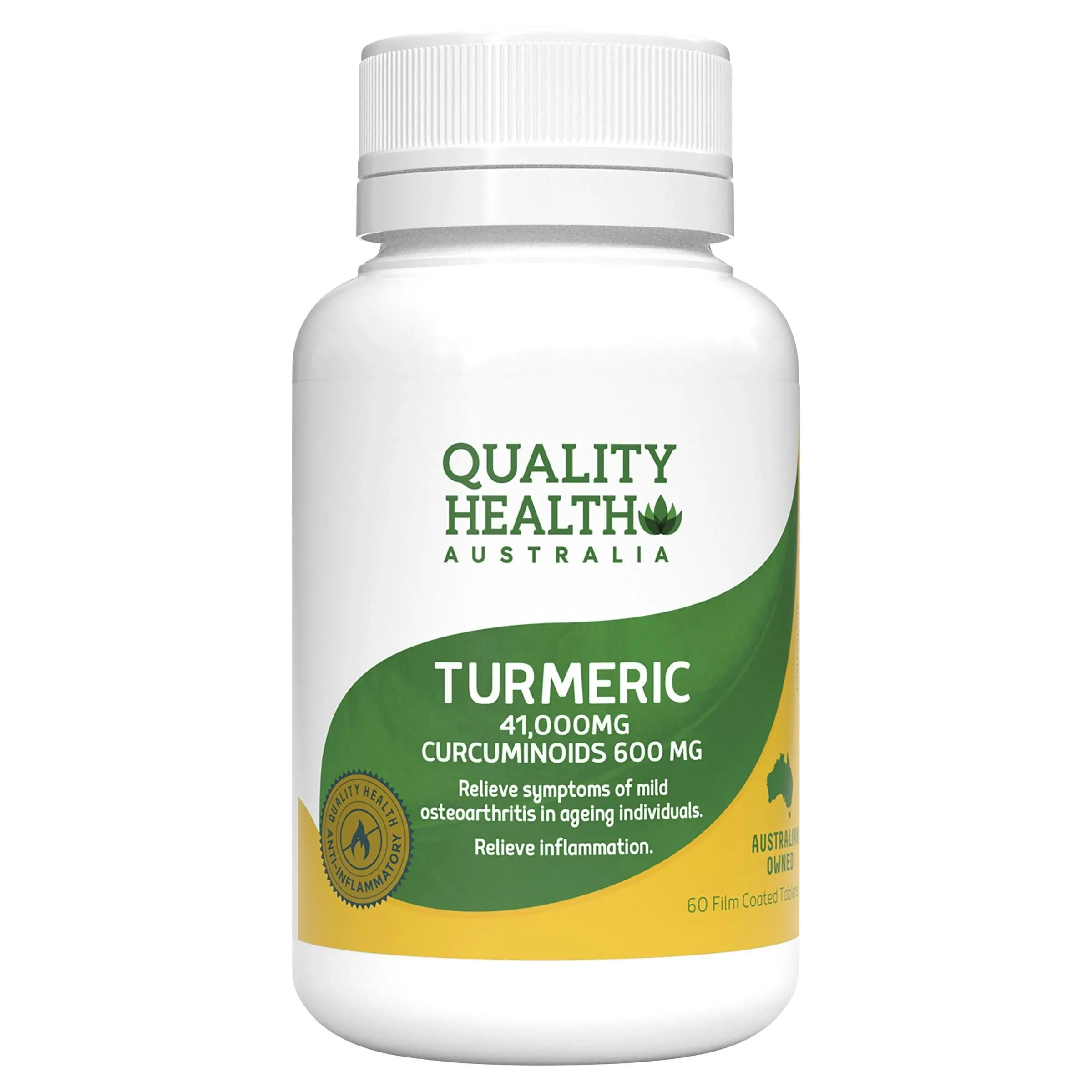 Quality Health Turmeric 41,000mg Curcuminoids 600mg 60 Tablets