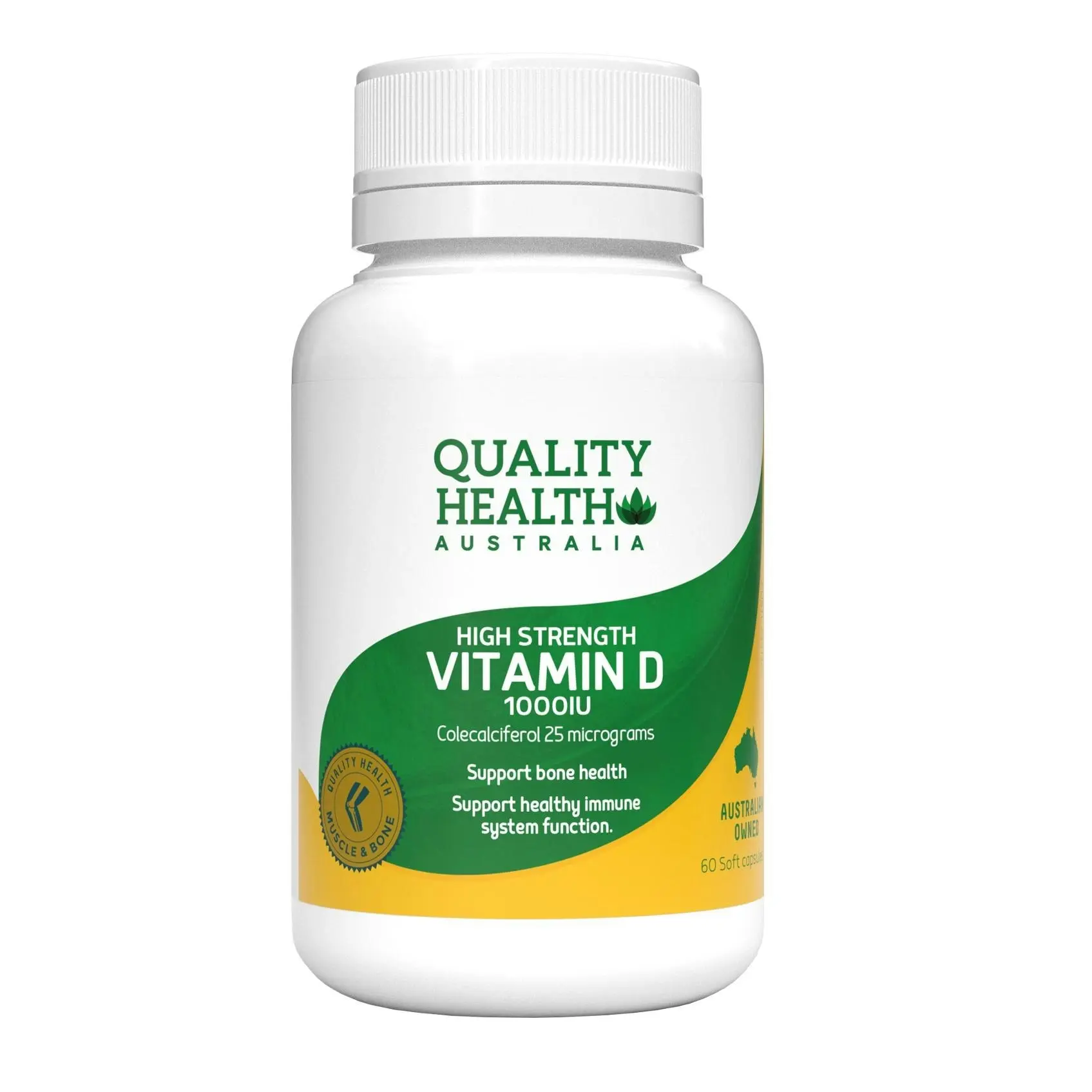 Quality Health Vitamin D 1000IU 60 Capsules