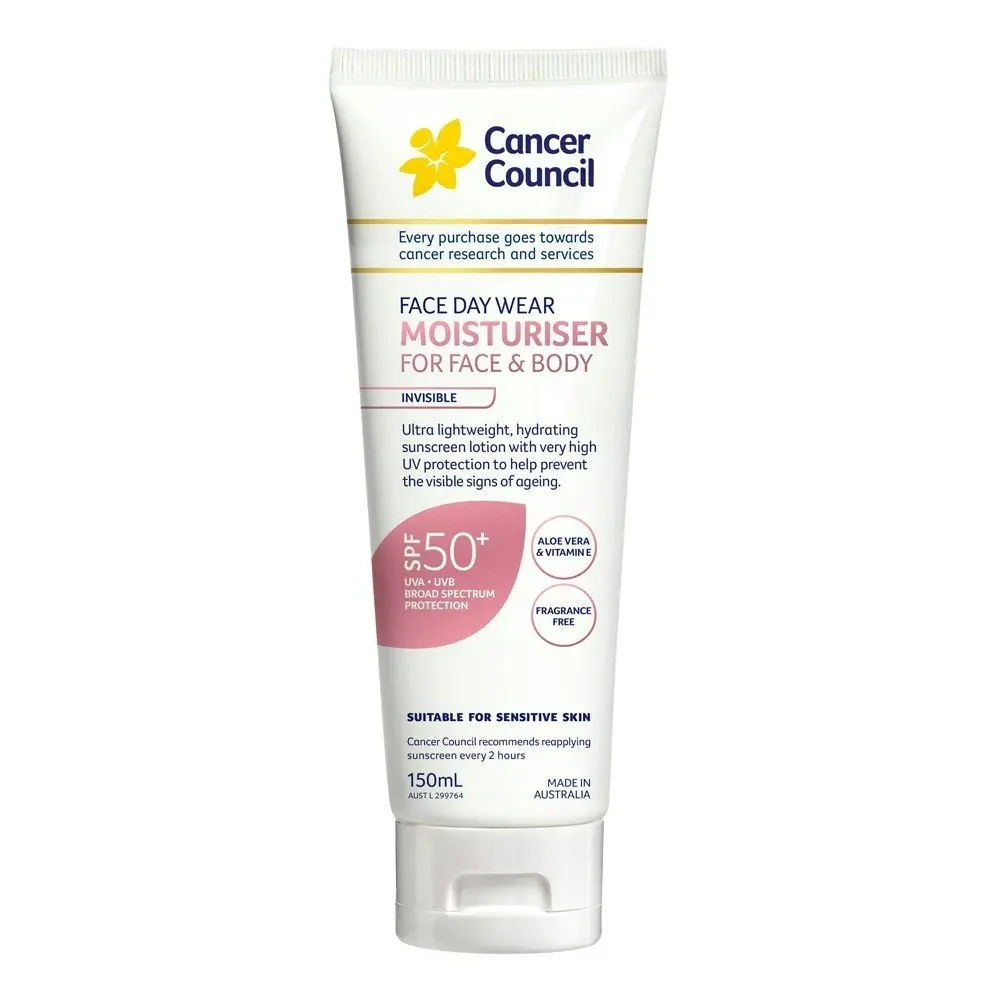 Cancer Council Face & Body Moisturiser SPF50+ 150mL