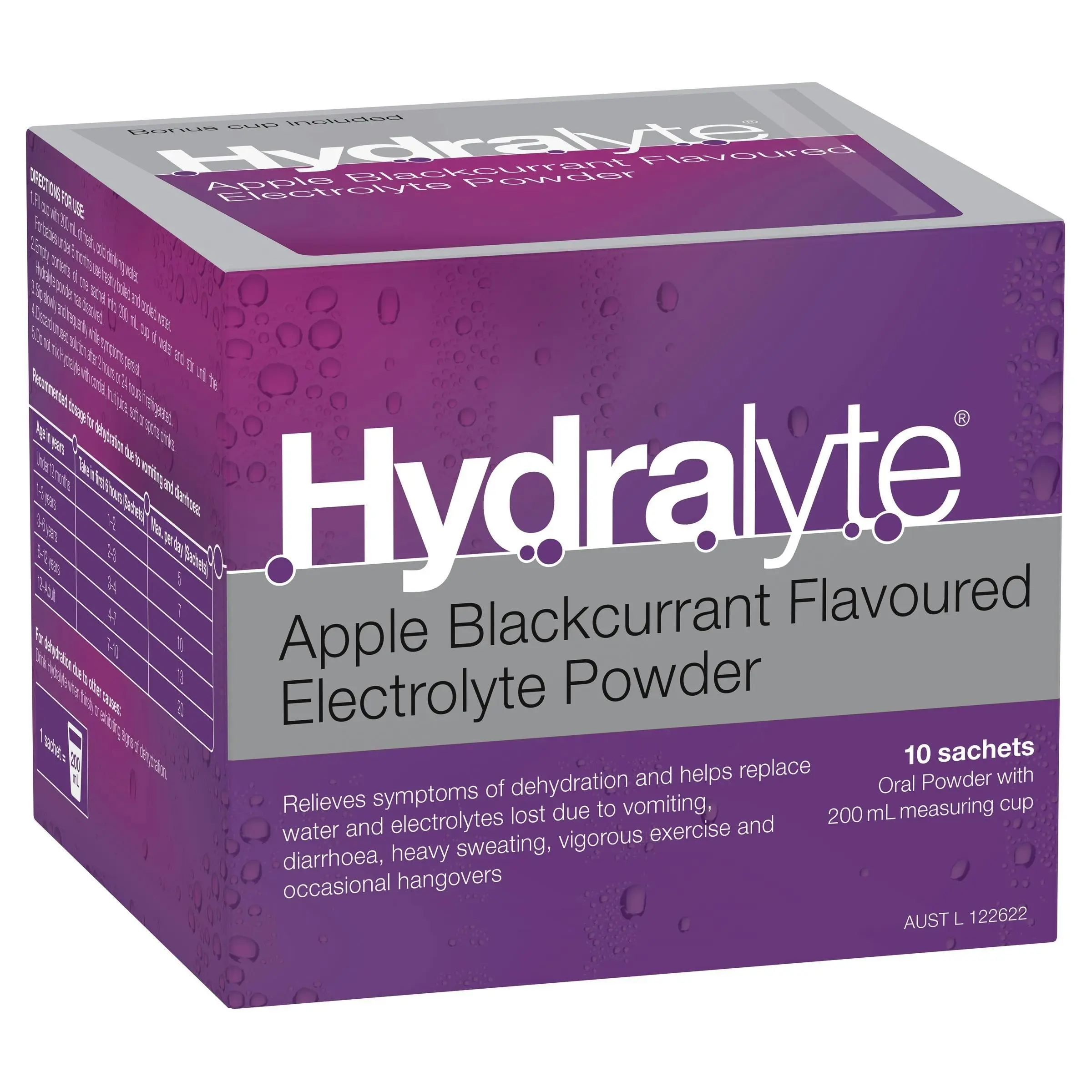 Hydralyte Electrolyte Powder Apple Blackcurrant 10 Pack