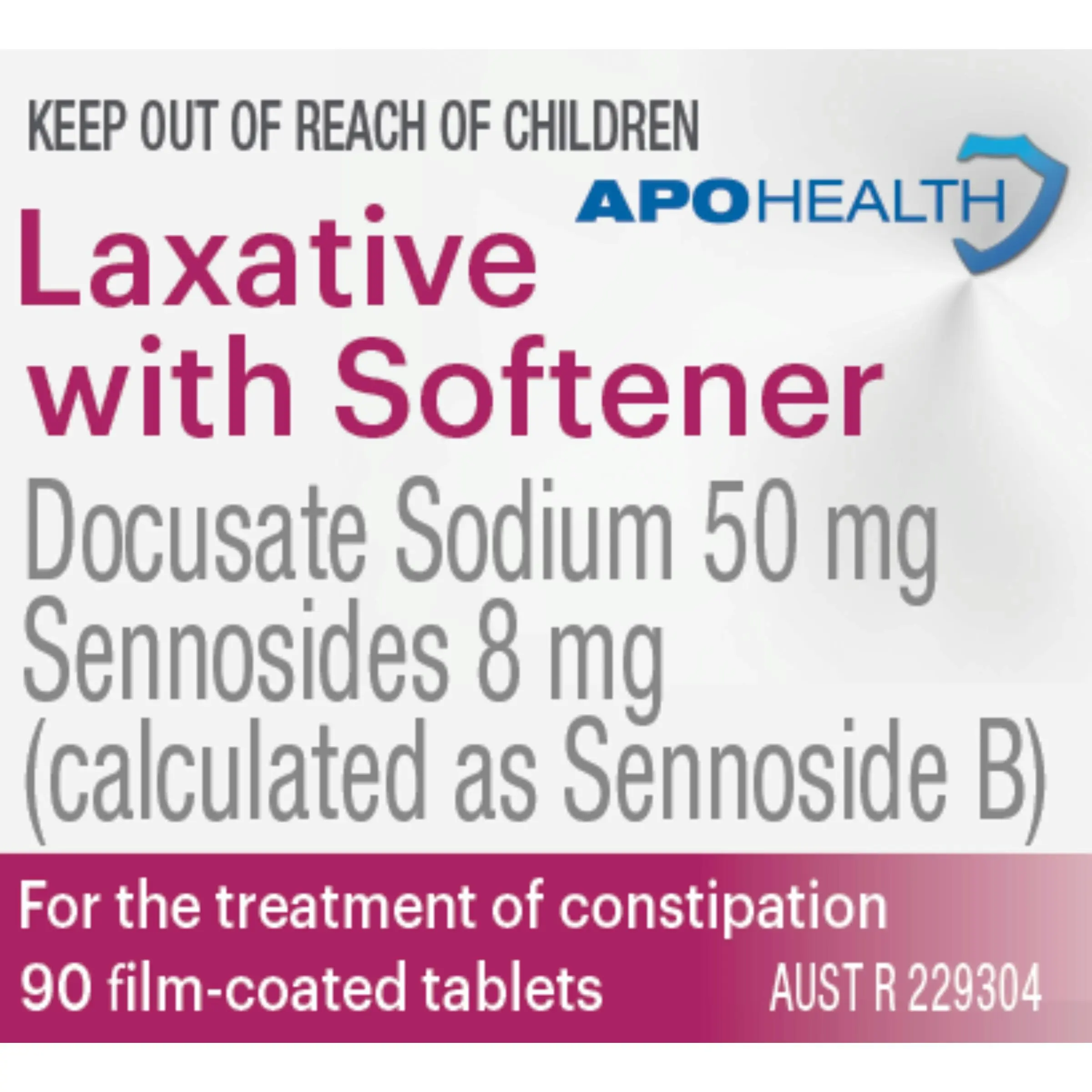 Apohealth Laxative with Softener 90 Tablets