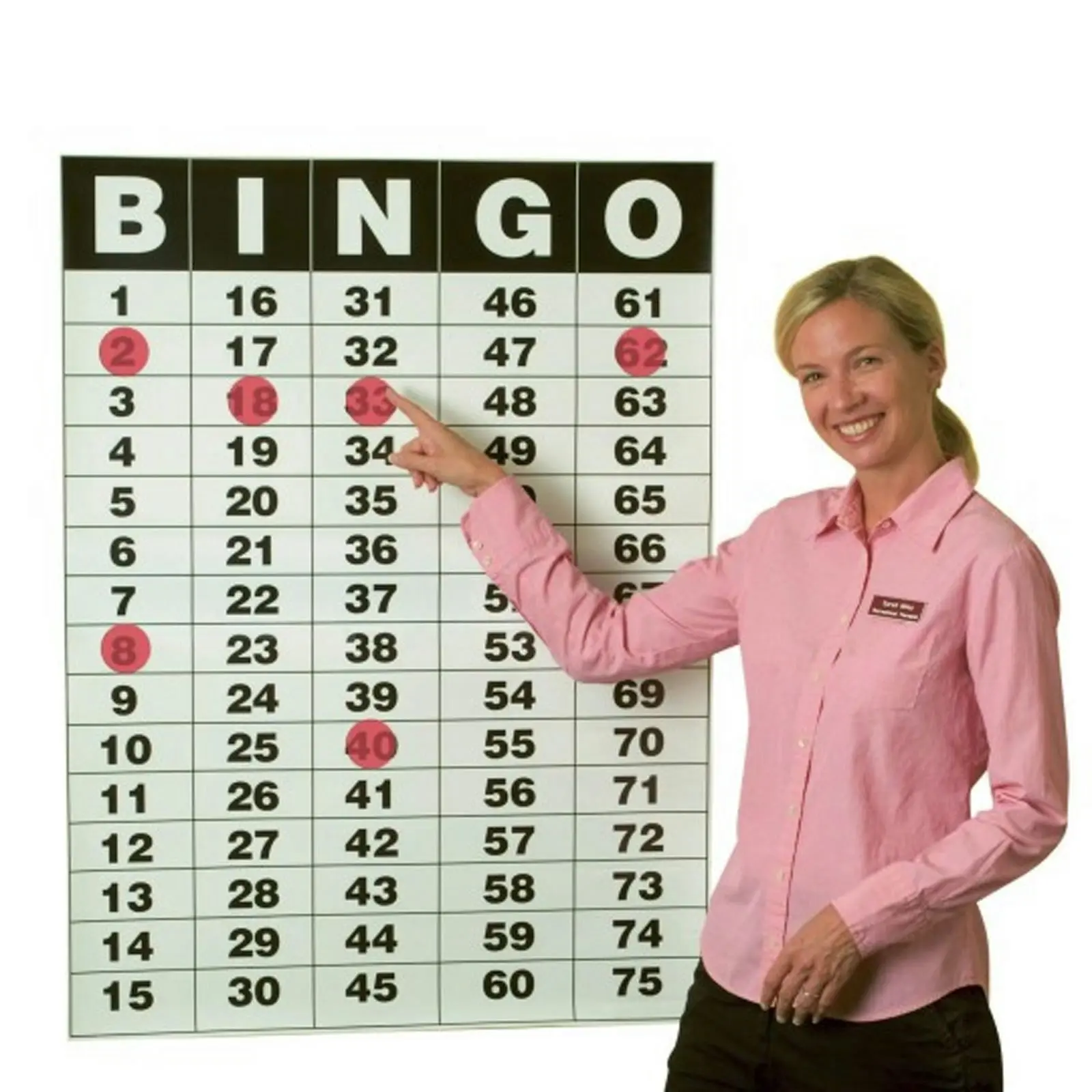 Bingo Masterboard Poster and Static Cling Chips Set