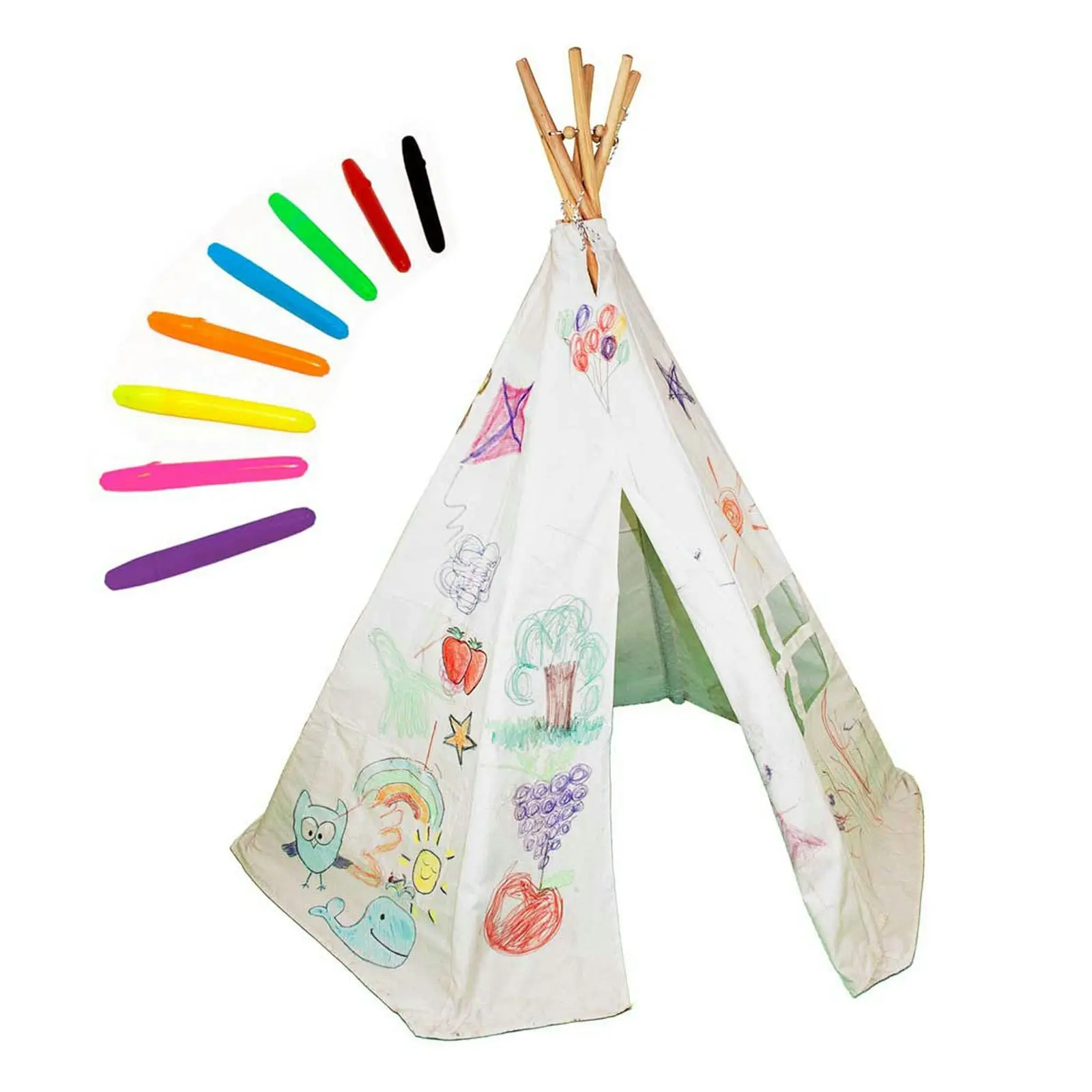 Colour Me In / Decorate Your Own Childrens Wigwam/Teepee