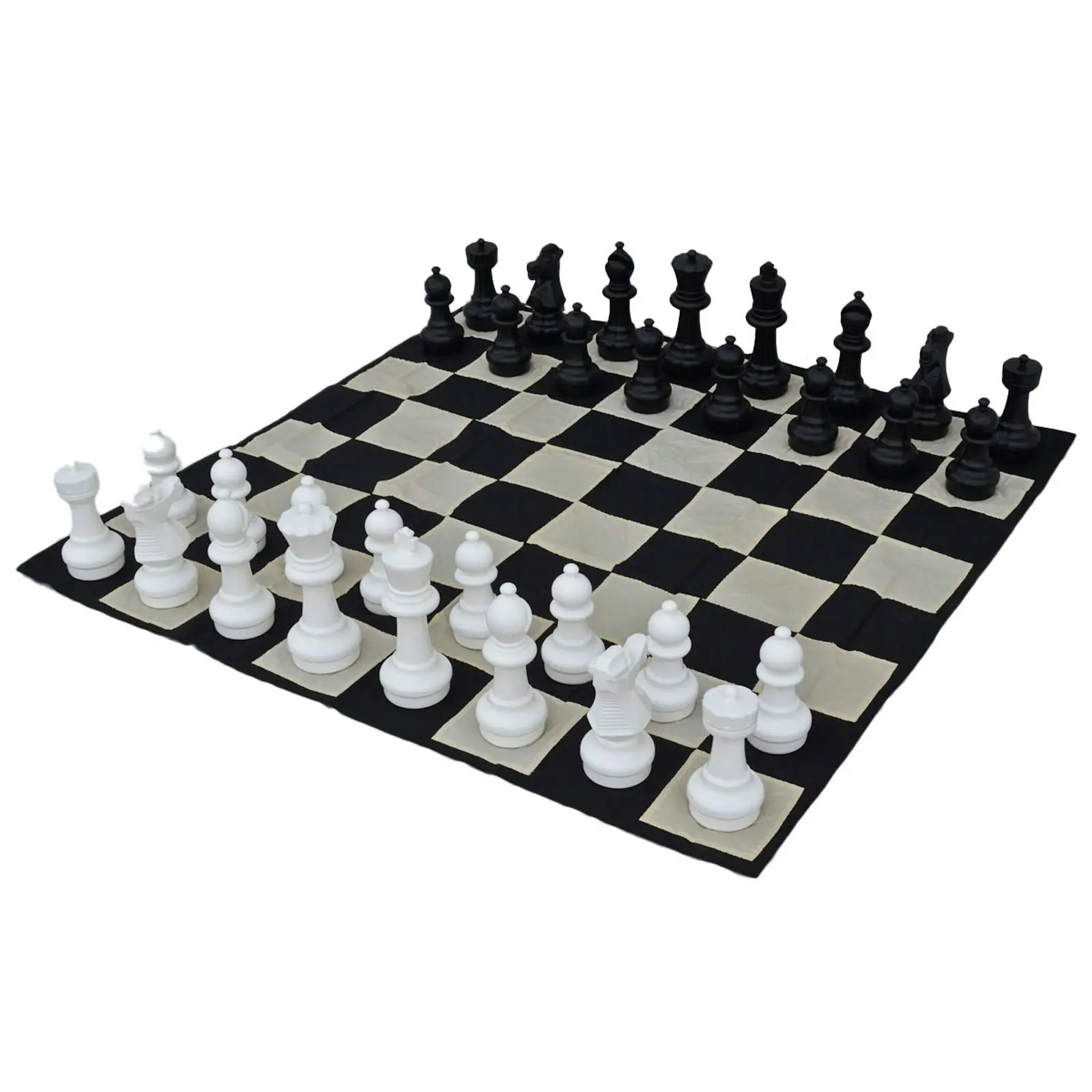 Premium 30cm (12 inch) Chess, Checkers and Mat Package