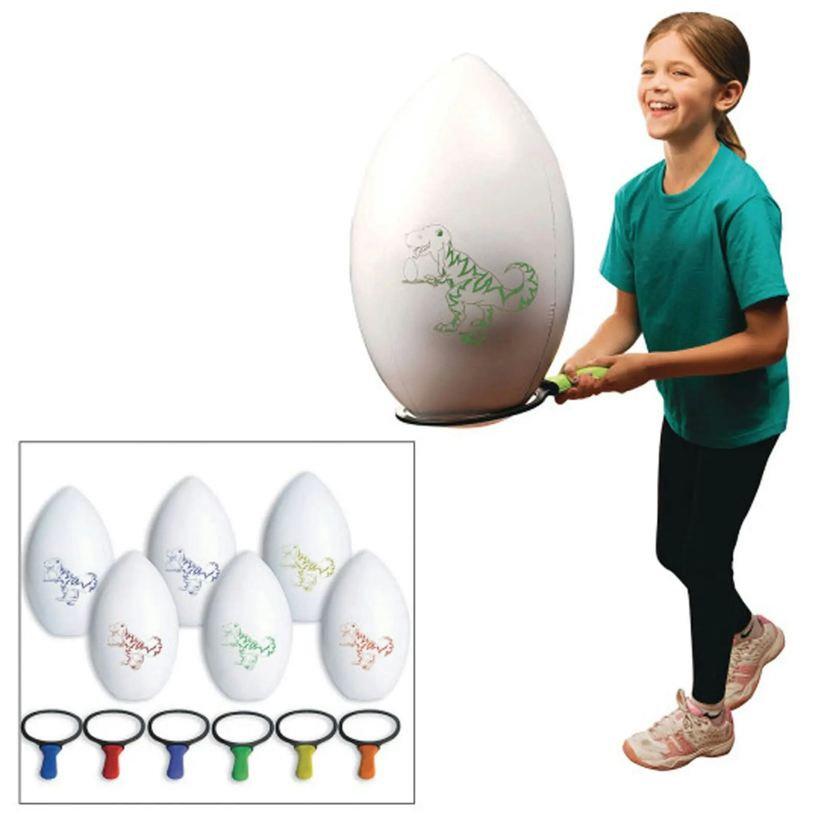 Spectrum Dino Egg and Spoon Set (set of 6)