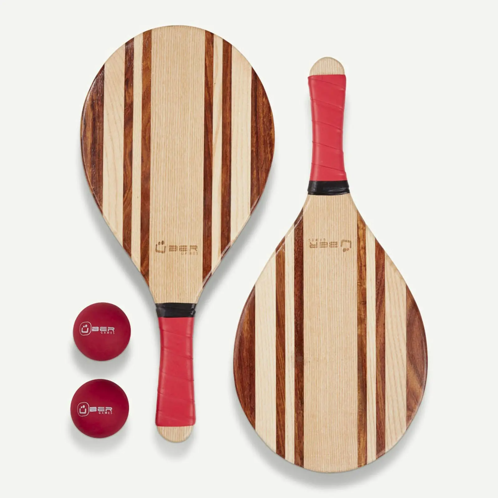 Premium Ashwood And Rosewood Paddle Bat and Ball Set with Carry Bag