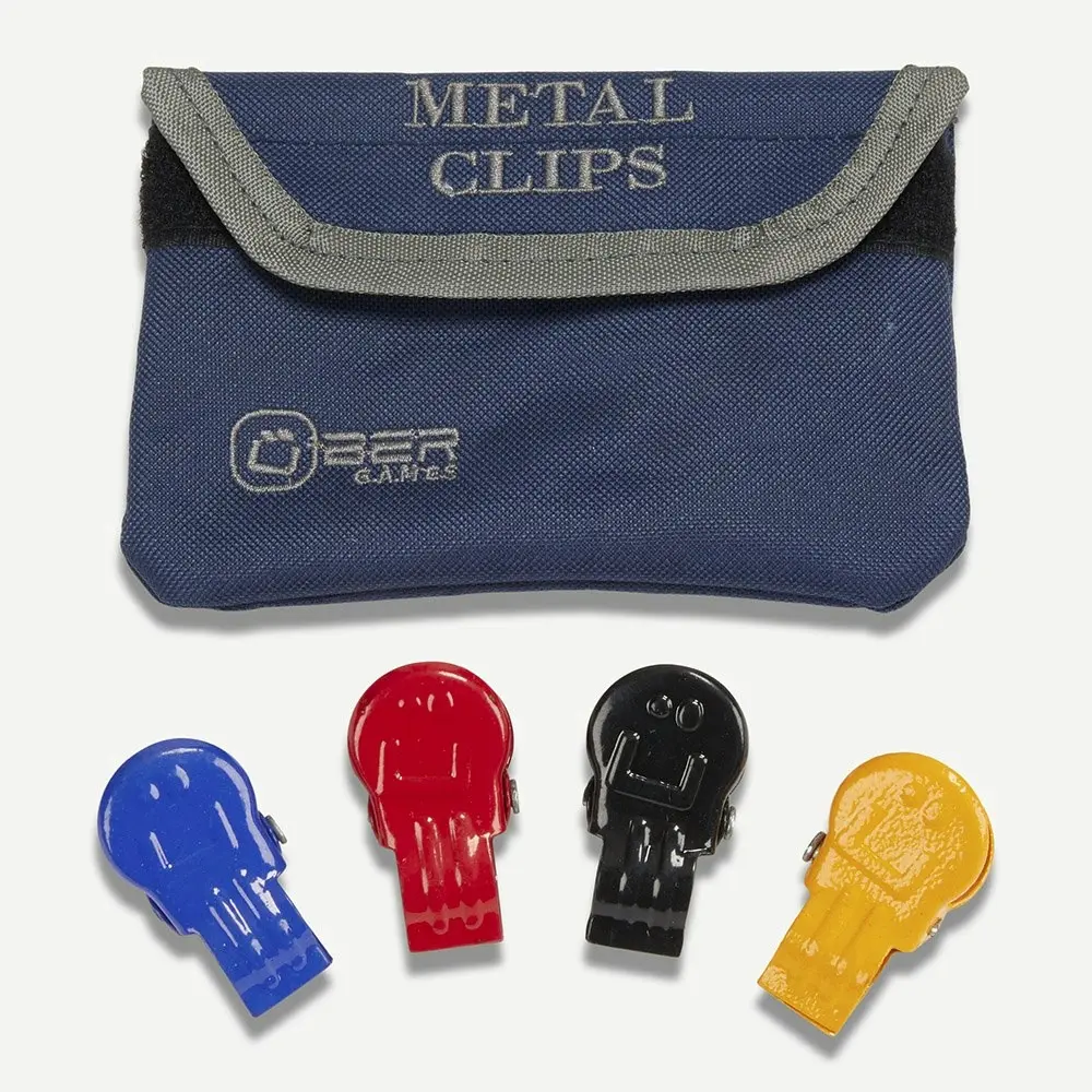 Metal Croquet Clips - 4 Players (Primary Colours)