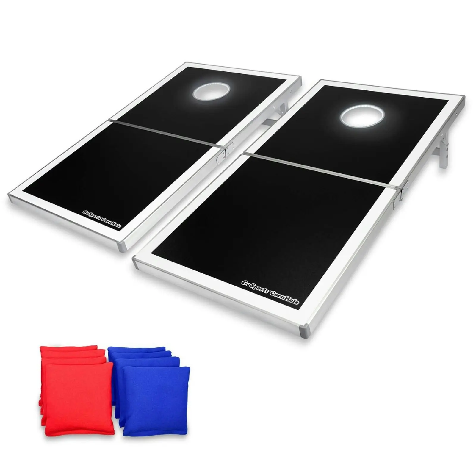 LED Edition Aluminum Cornhole Game (1.2m x 0.6m Regulation Size).