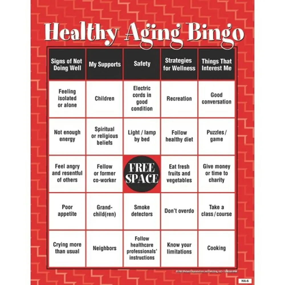 Healthy Aging Bingo Kit For Older Adults - (Upto 16 Players)