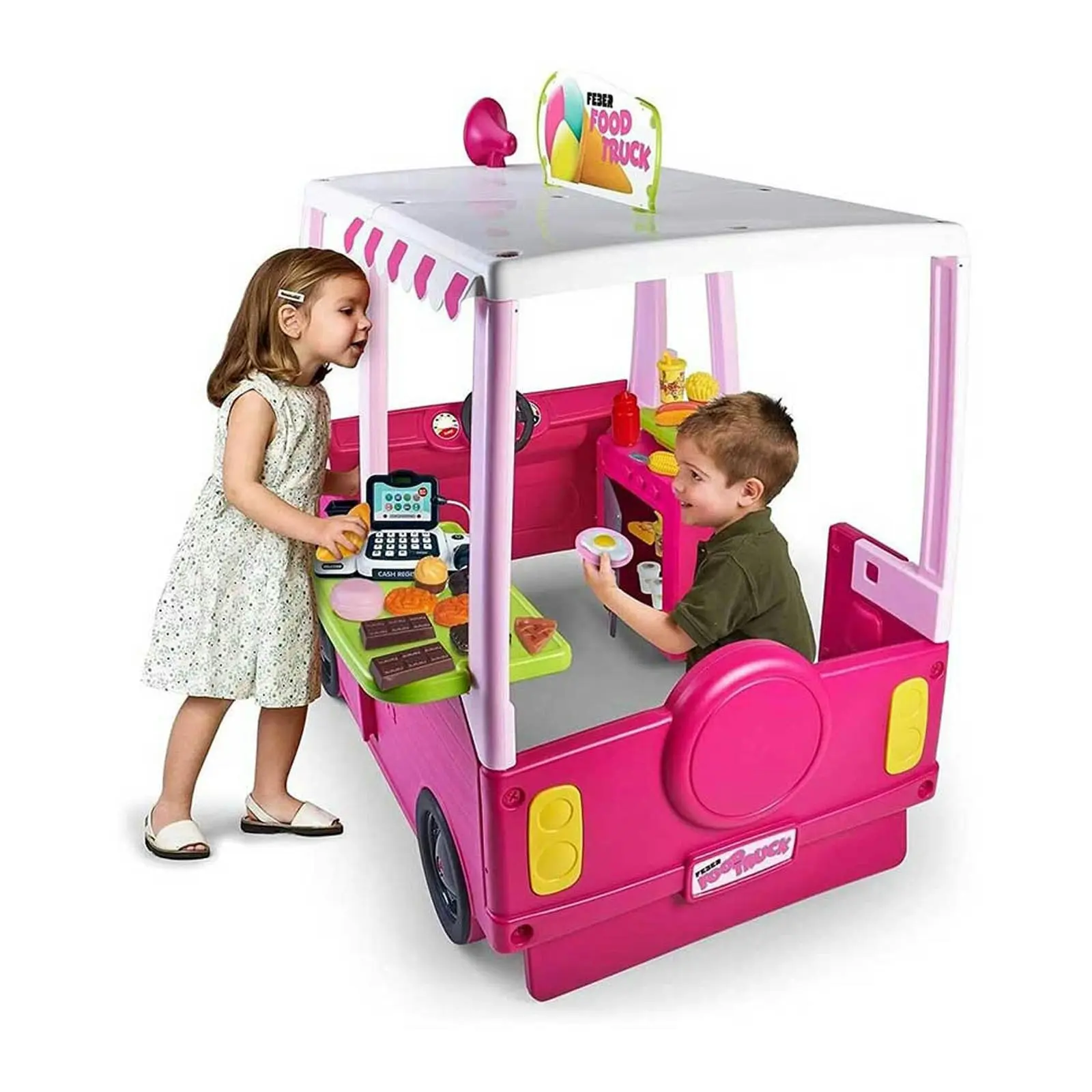 Feber Childrens Play Pink Food Truck