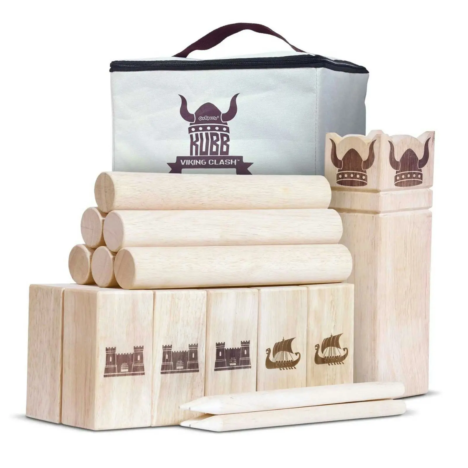 Regulation Size Premium Hardwood Kubb - The Viking Clash