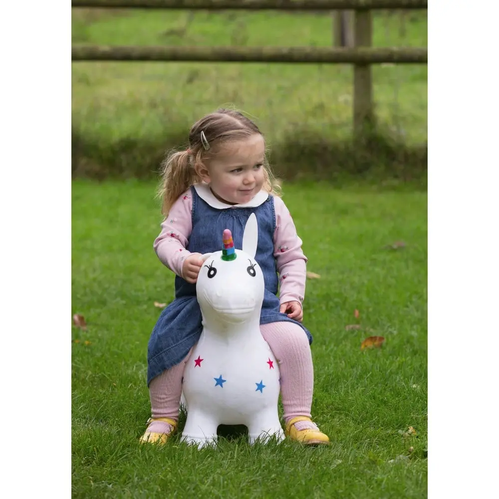 Happy Hopperz - White and Rainbow Decorate Your Own Unicorn ( Ages 12-36mths )