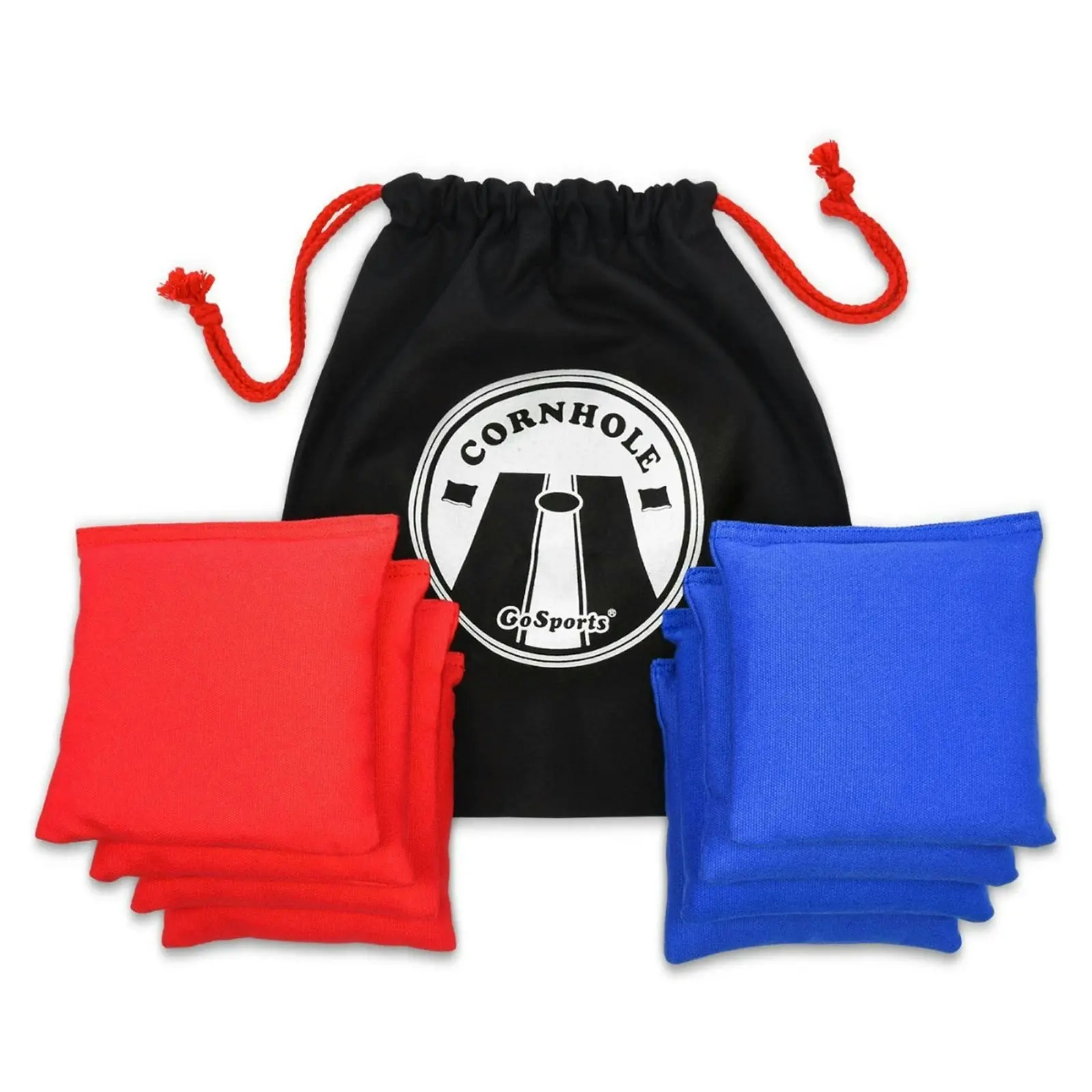 Premium Cornhole Bean Bag Set - 4 Red and 4 Blue