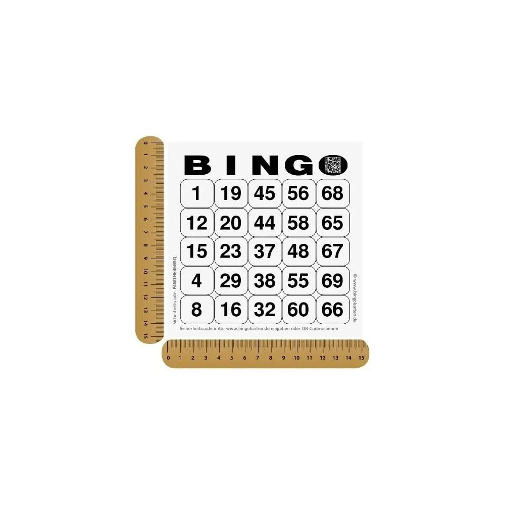 200 Large Printed Bingo Cards for Seniors System 25 from 75