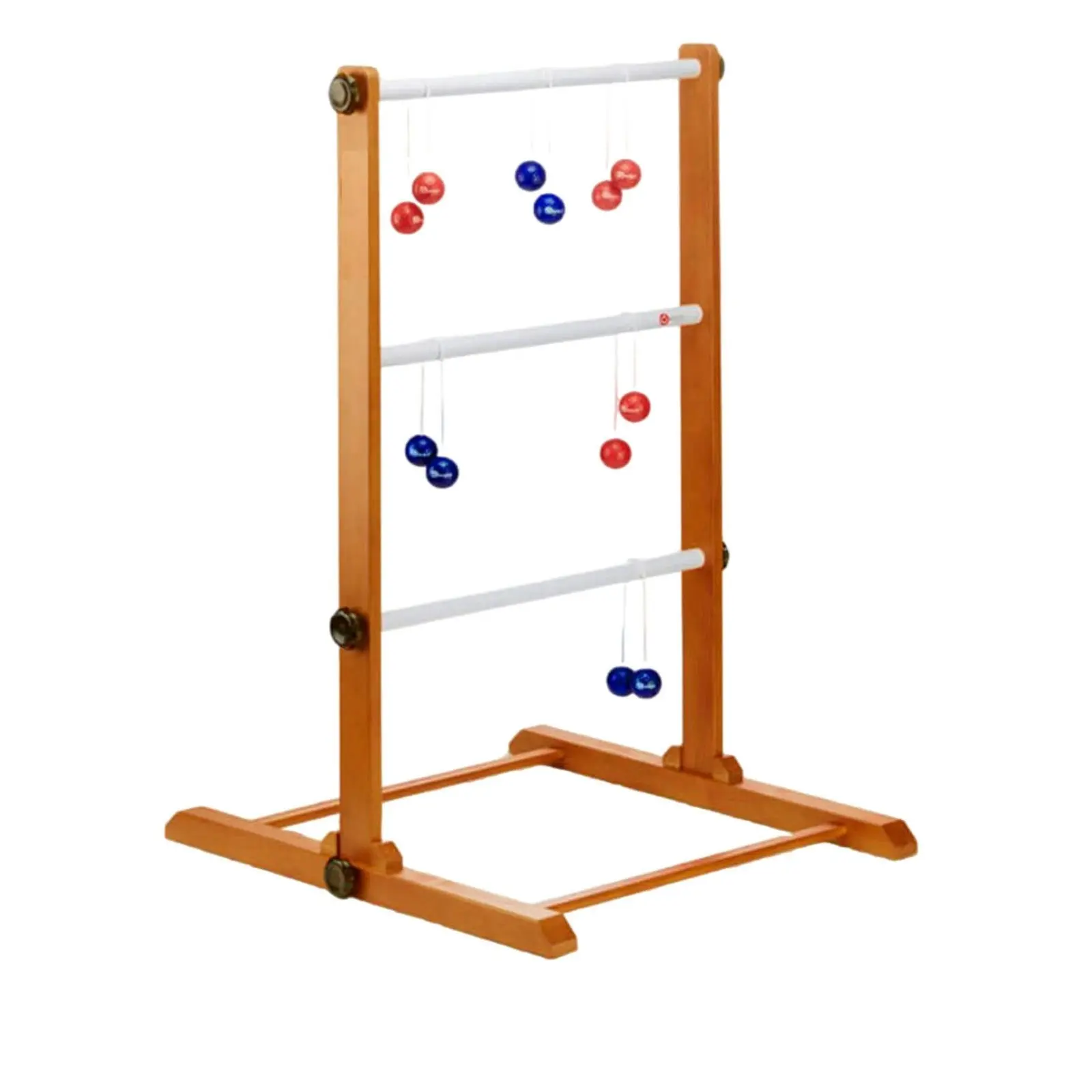 Wooden Ladder Toss Game in Bag (Single Frame - Blue / Red Bolos)