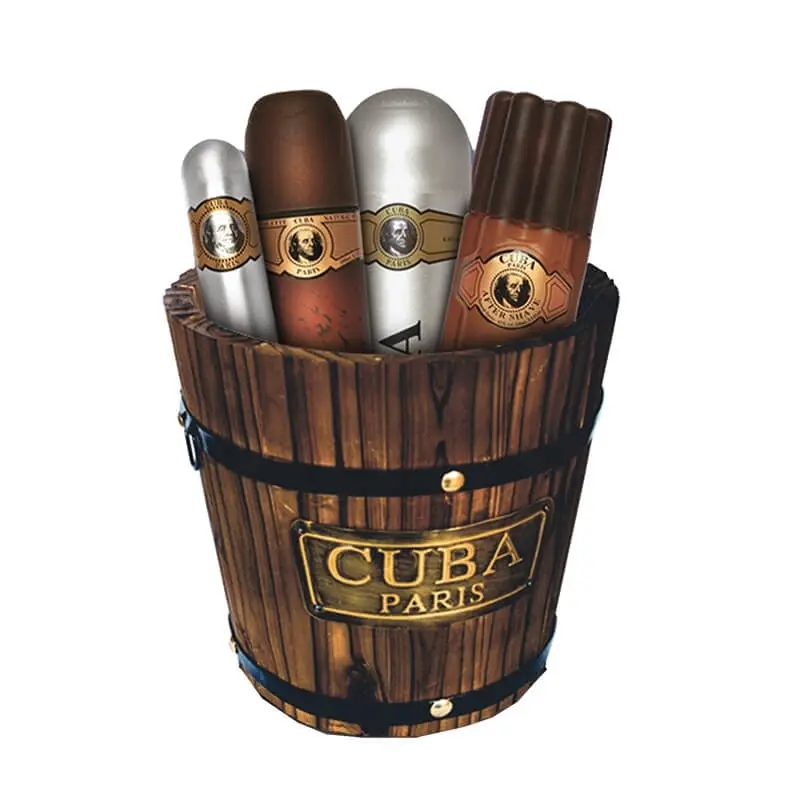 Cuba Set Collection Gold For Men 5pc Set (With Bucket) 100ml EDT (M)