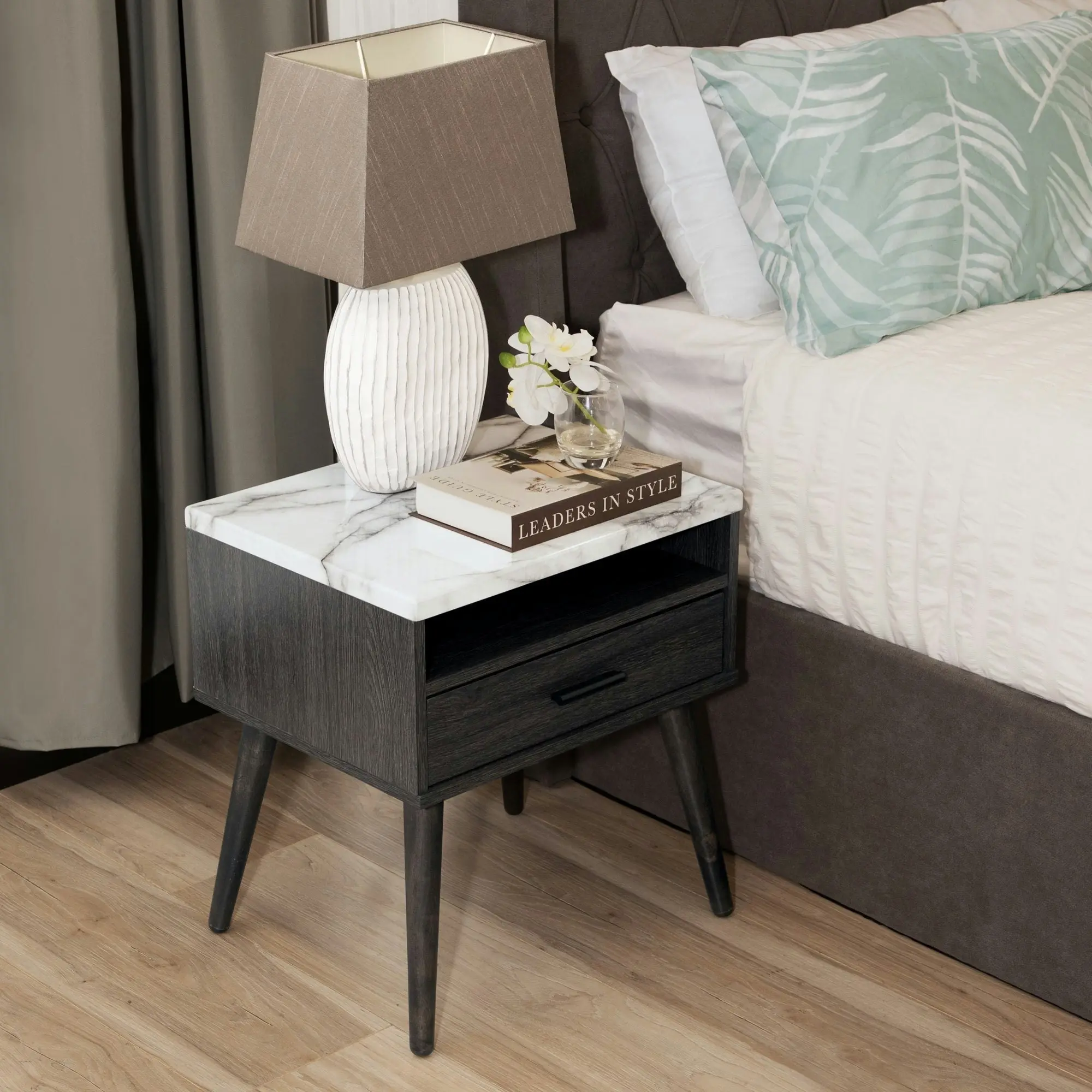 Marcello Bedside Table Dark Brown