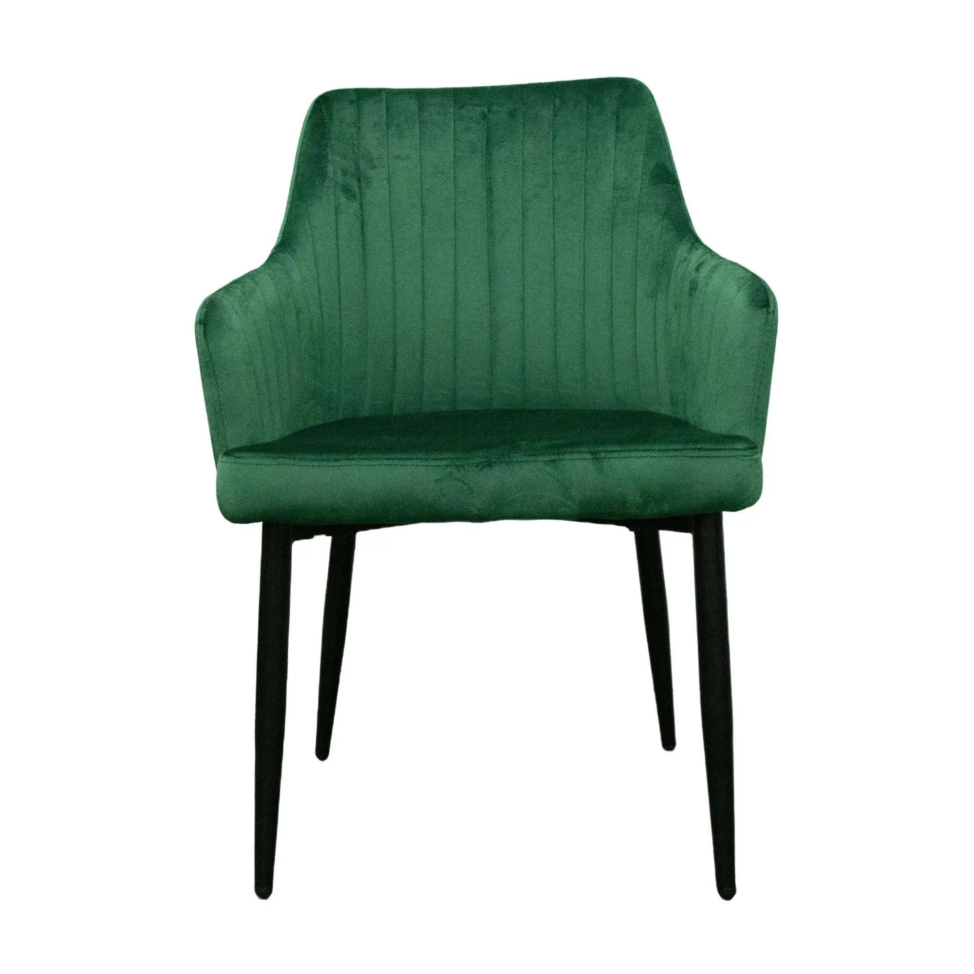 Shogun 2pc Set Velvet Fabric Dining Chair Green