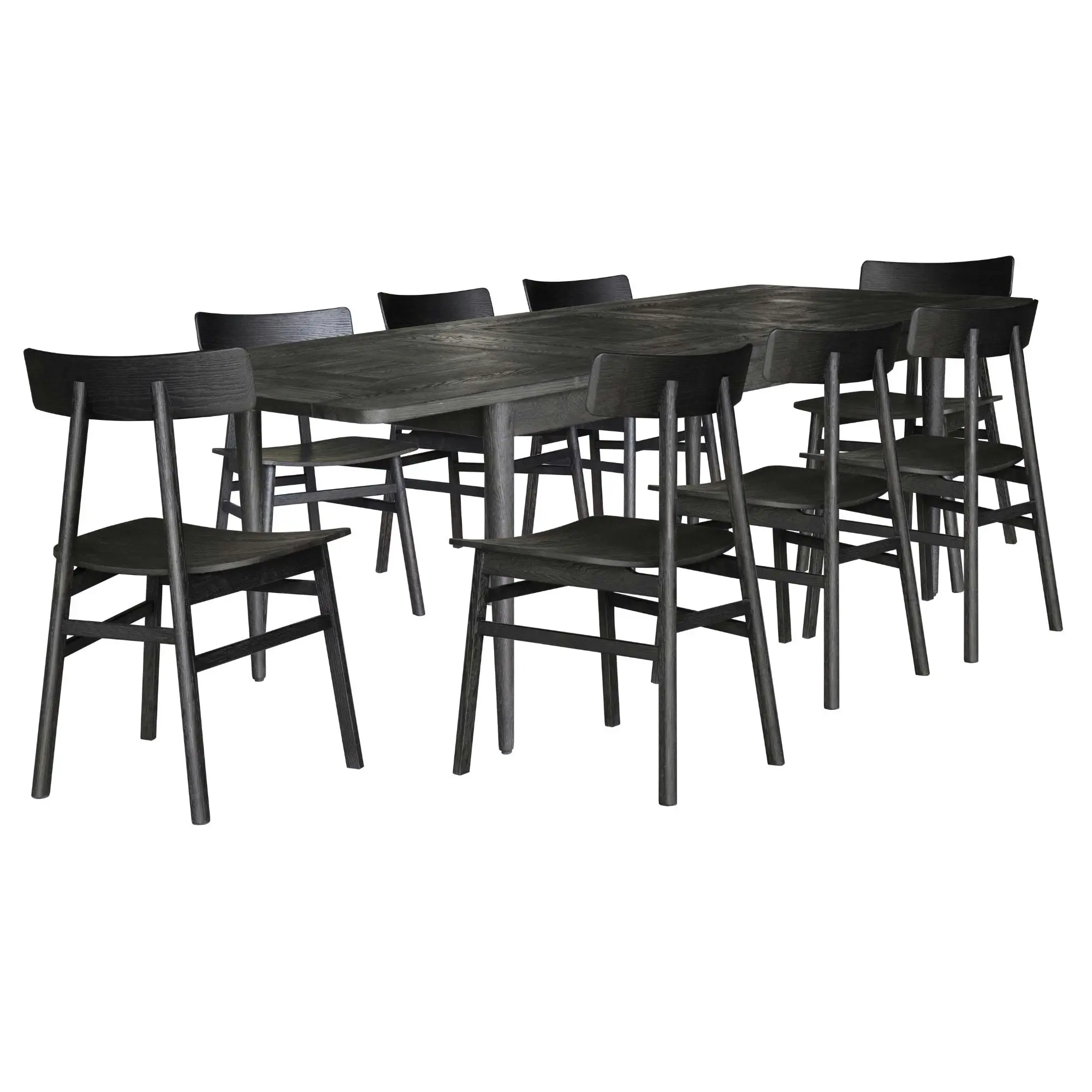 Claire 9pc Extendable Dining Table Timber Seat Chair Set