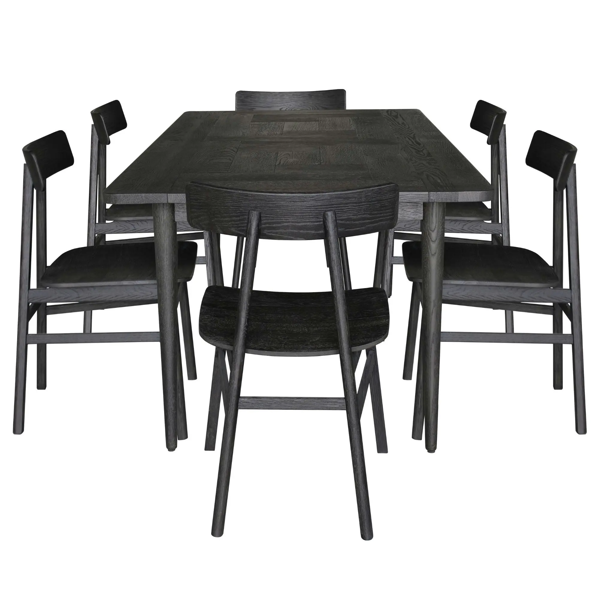 Claire 7pc Dining Table Timber Seat Chair Set