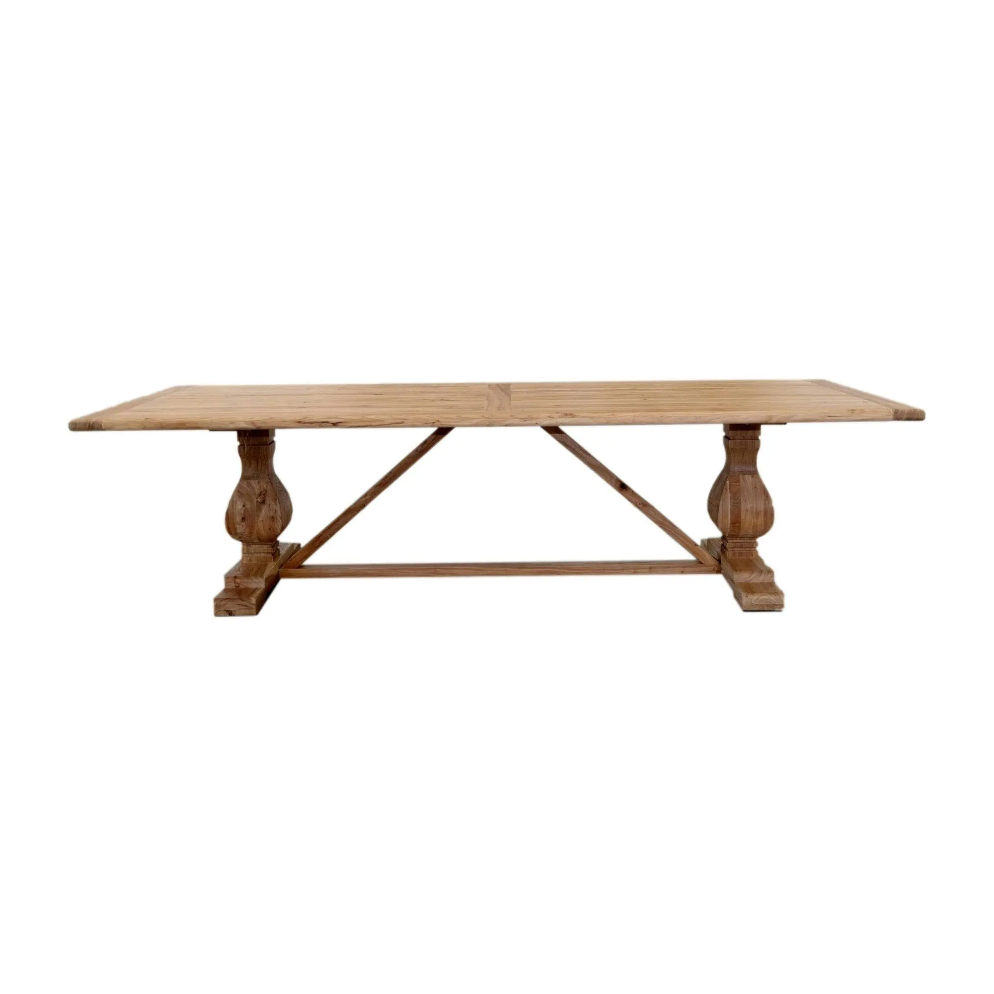 Cassie 300cm Reclaimed Elm Wood Dining Table Natural