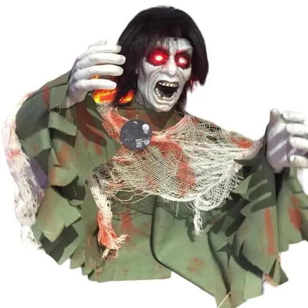 Animated Halloween Crawling Zombie 50x15x40cm (Battery Operated)