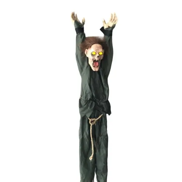 Animated Halloween Hanging Wicked Witch 130x20x15cm (Battery Operated)