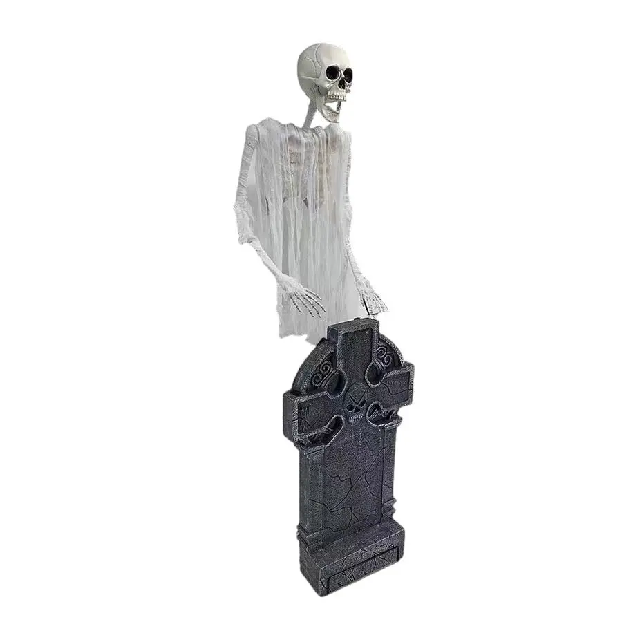 Animated Halloween Handcuffed Ghost 50x50x170cm (Battery Operated)