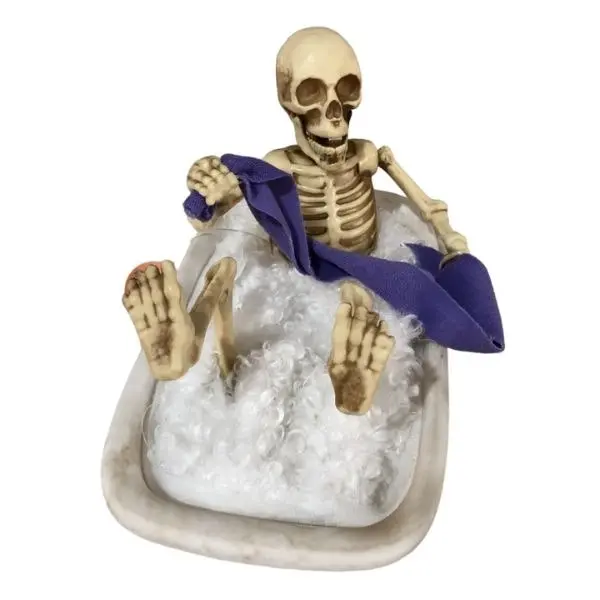 Animated Halloween Bathing Skeleton 27x16x22cm (Battery Operated)