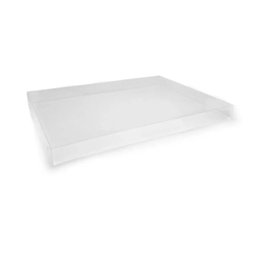 BULK 100pk Medium Square Clear PET Lid 250x250x30mm (LIDS ONLY)