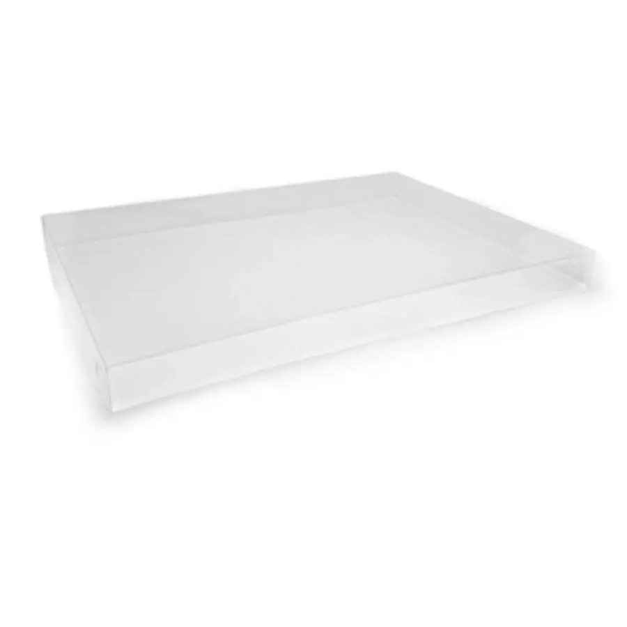 BULK 100pk Large Square Clear PET Lid 280x280x30mm (LIDS ONLY)