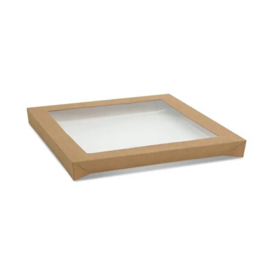 BULK 100pk Medium Square Window Lid 250x250x30mm (LIDS ONLY)