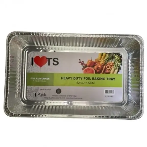 BULK 48pk Heavy Duty Foil Baking Tray 52x32x8.5cm (48 pieces)