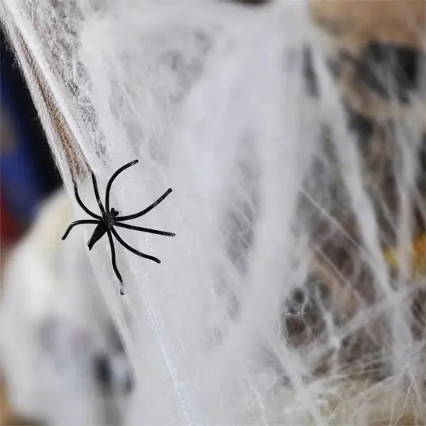 White Spider Web Halloween Decor