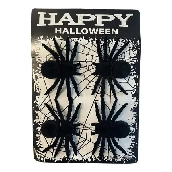 4pk Spider Halloween Decor