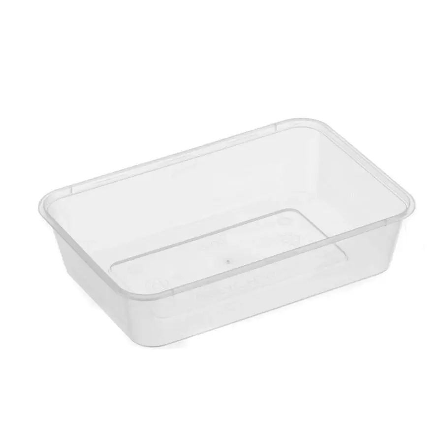 BULK 10x50pk 500ml Rectangular Reusable Plastic Containers (NO LIDS)