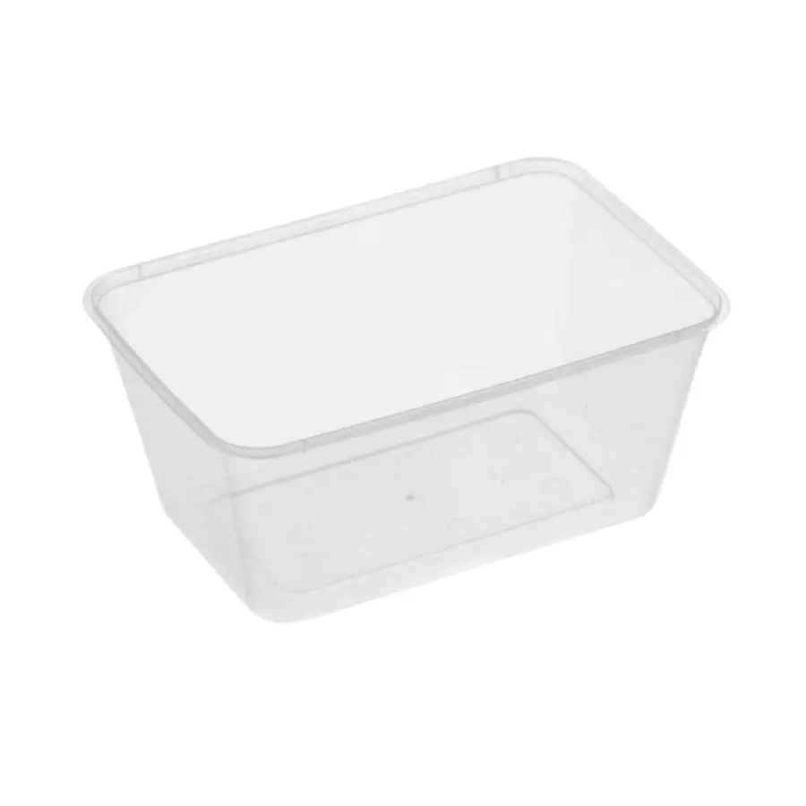 BULK 10x50pk 1000ml Rectangular Reusable Plastic Containers (NO LIDS)