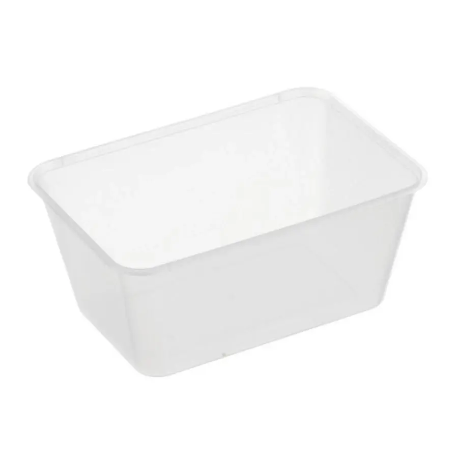 50pk 1000ml Rectangular Reusable Plastic Containers (NO LIDS)