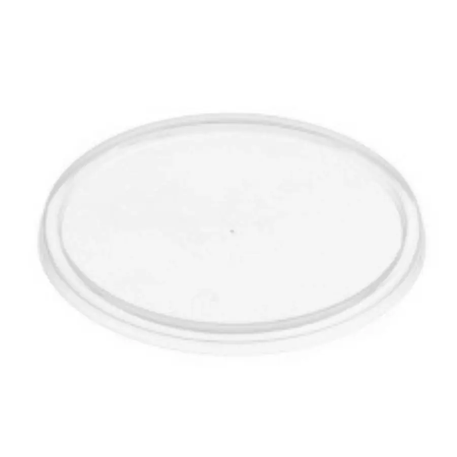 50pk 120mm Round Reusable Plastic Lids (Suit Round 280-850ml Containers) (LIDS ONLY)