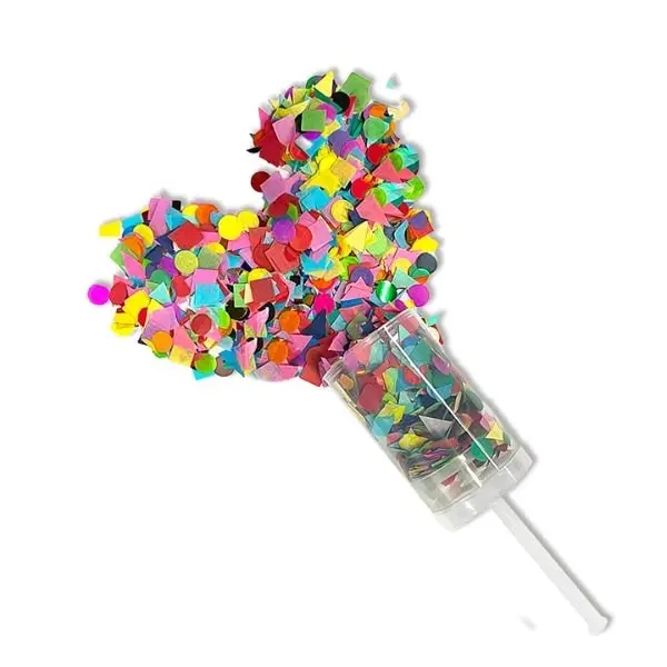 6pcs Confetti Push Pops 16.5cm