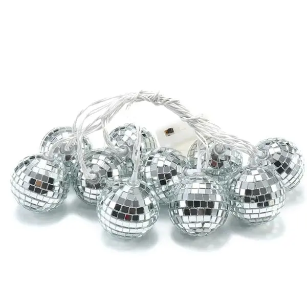 10pcs Disco Ball String Light 157cm