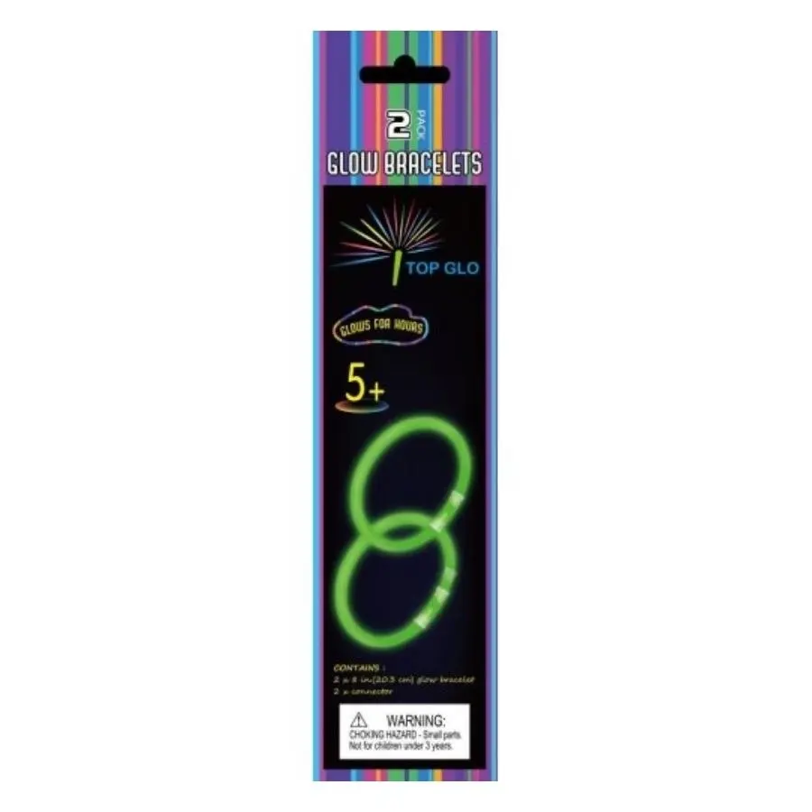 2pk Glow Bracelets 20cm