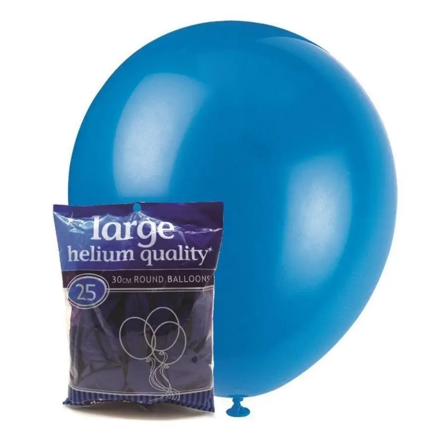 25pk Royal Blue Standard Latex Balloons 30cm